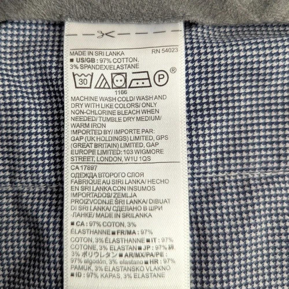 Banana Republic Tapered Dress Golf Pants‎ Blue Cotton Blend 31x32 Fits 32x30.5
